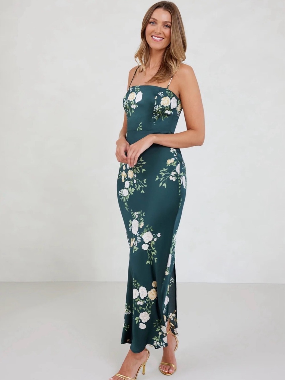 Park & Fifth Maxine dress in Emerald floral